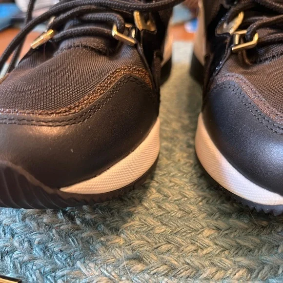 Michael Kors Black and Gold Accent Sneakers - Picture 11 of 12